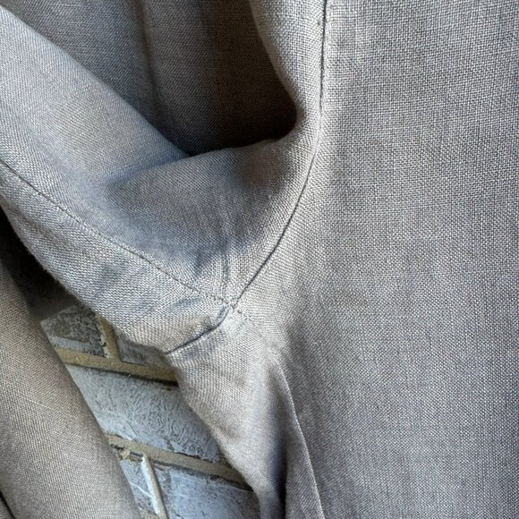 Splendid Iris Made in Italy 100% Linen Split Side Cropped Pants Women's Size L - Picture 7 of 8